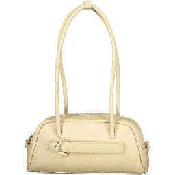 Beige Leather Women Handbag