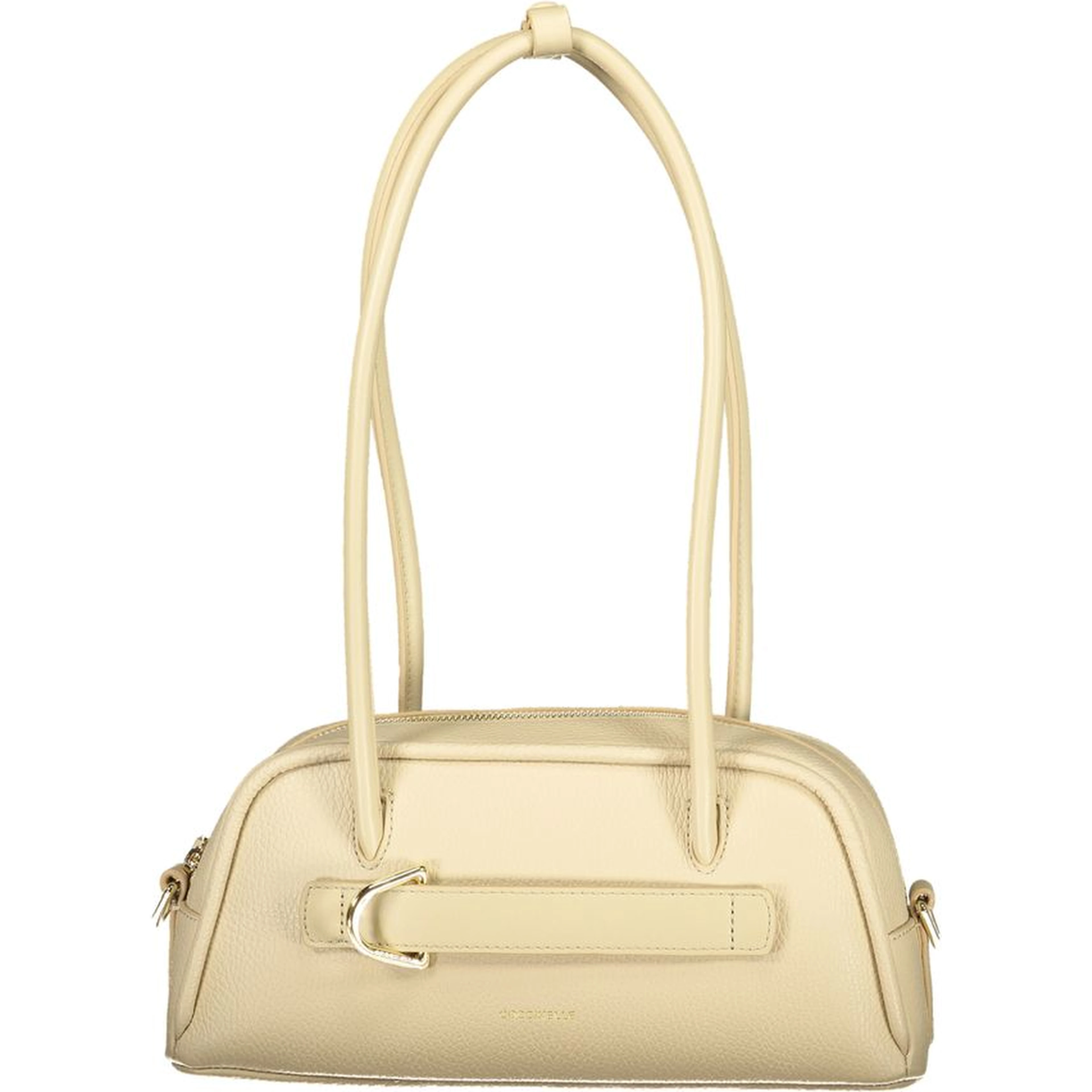 Beige Leather Women Handbag