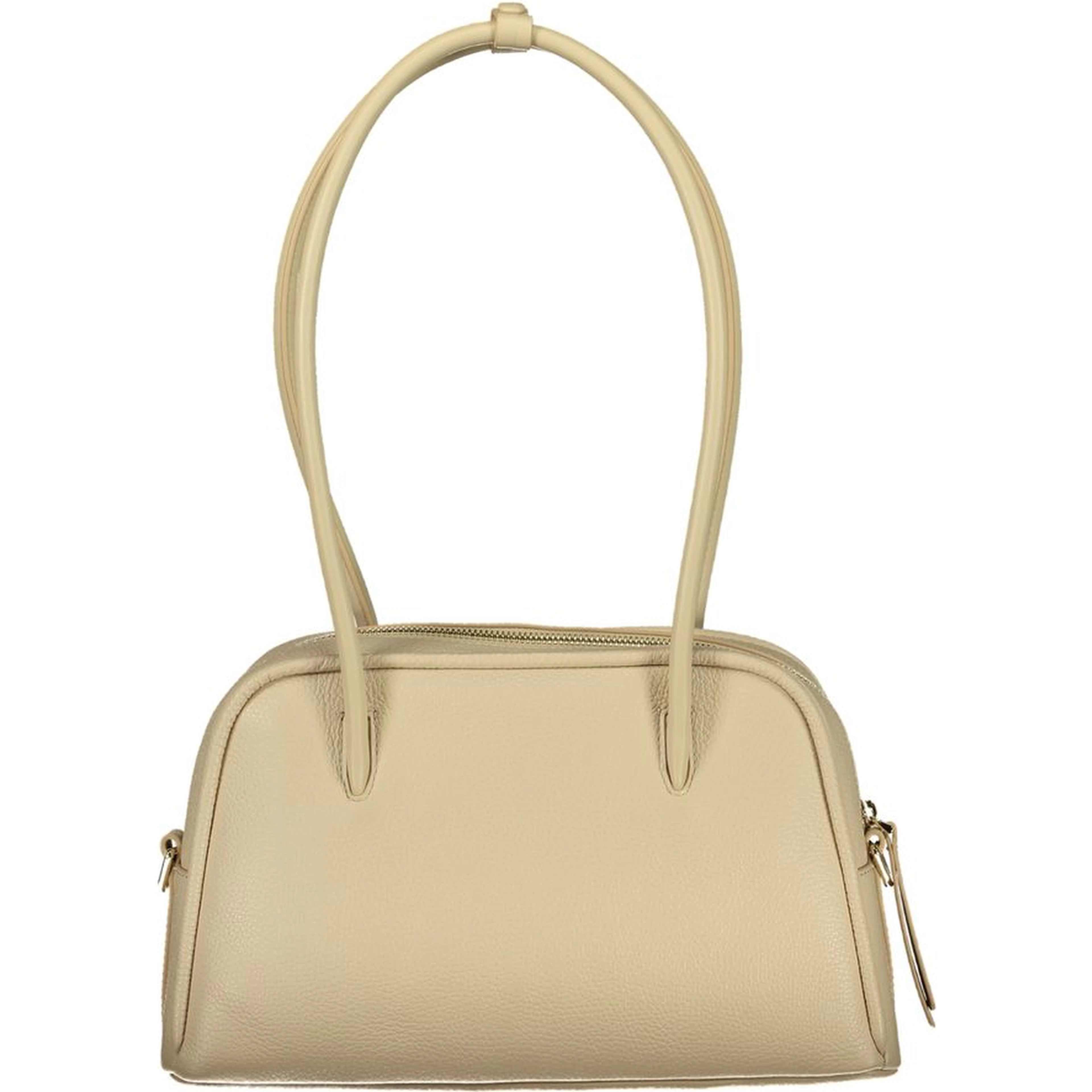 Beige Leather Women Handbag