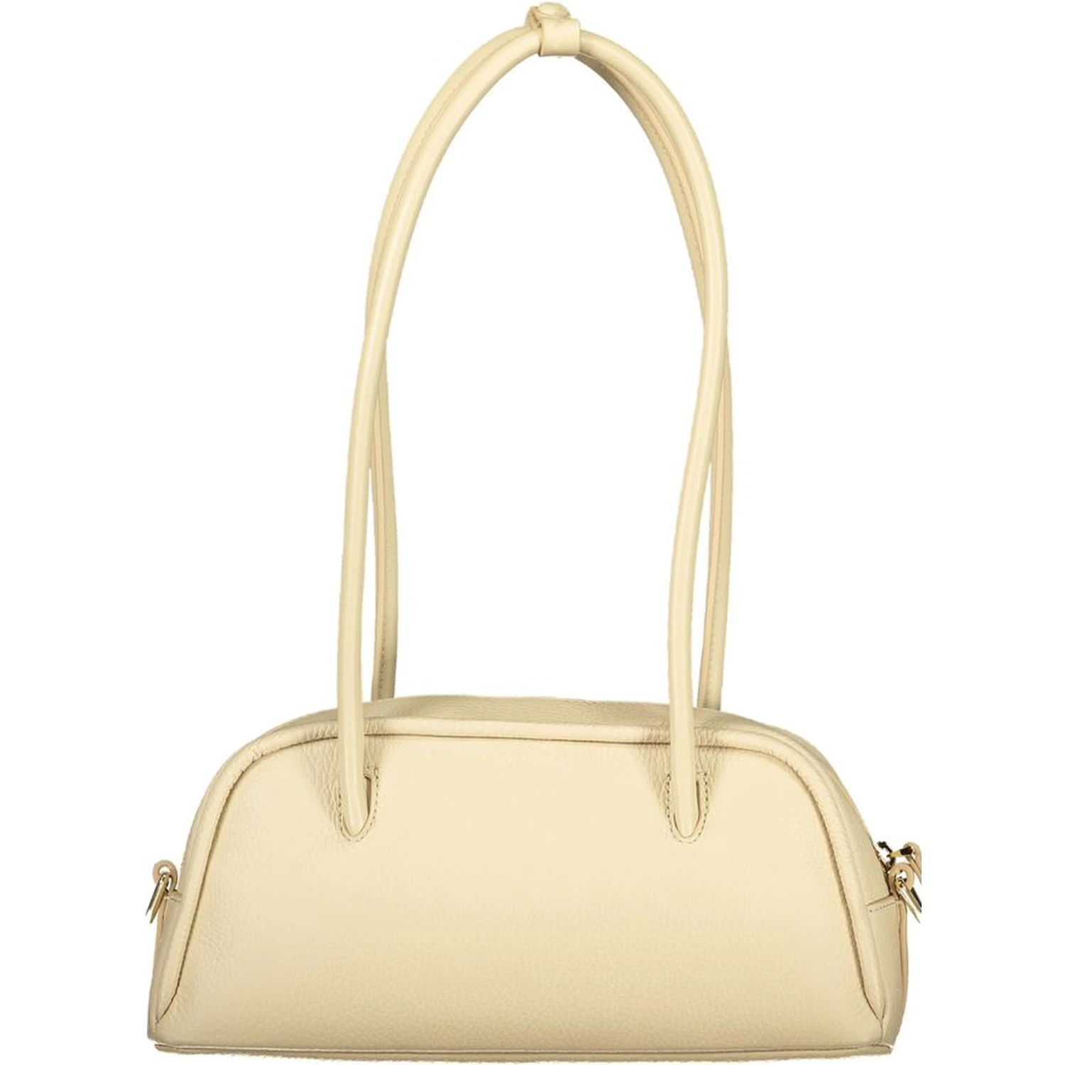 Beige Leather Women Handbag