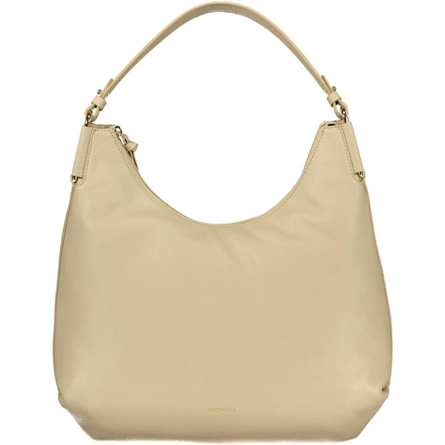 Beige Leather Women Handbag