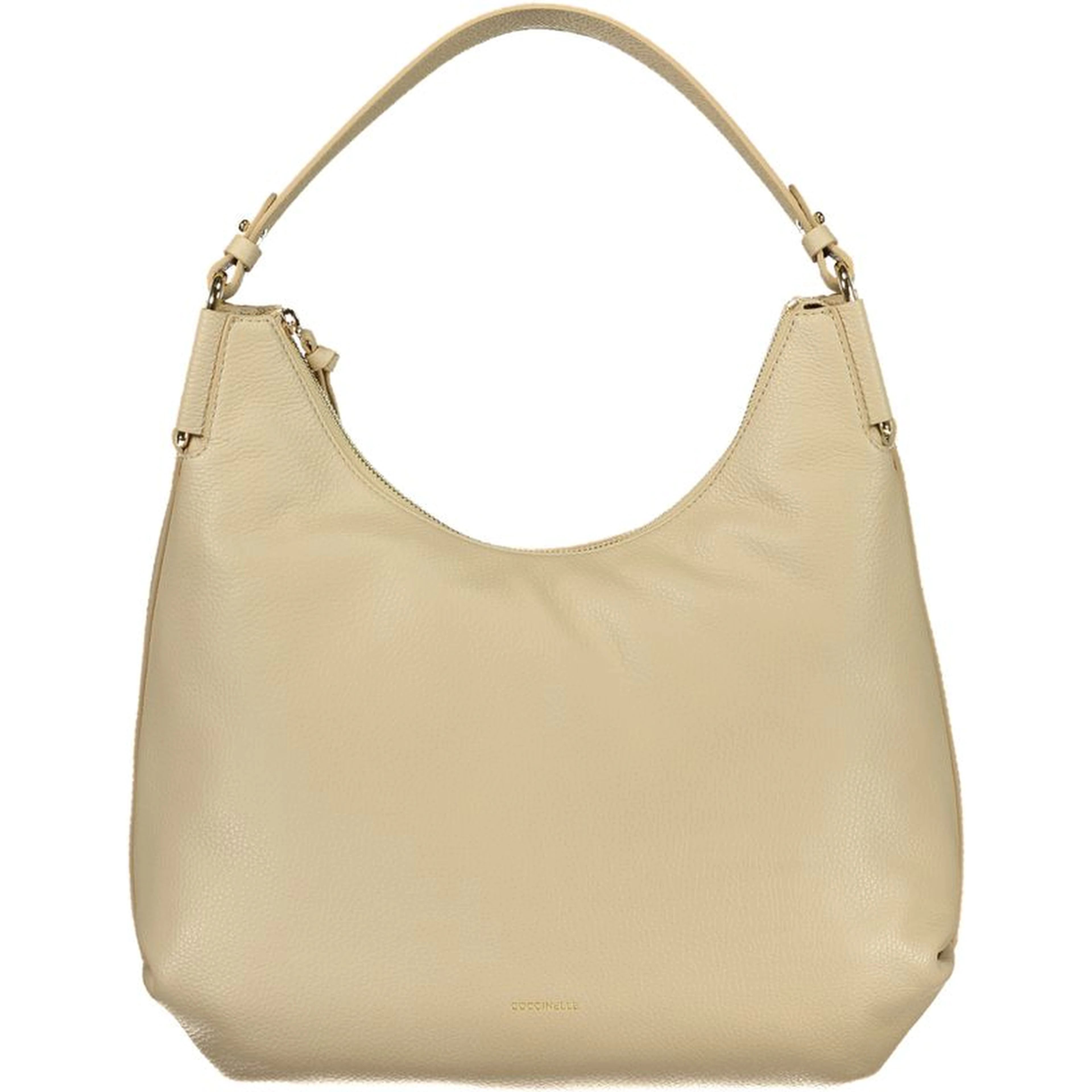Beige Leather Women Handbag