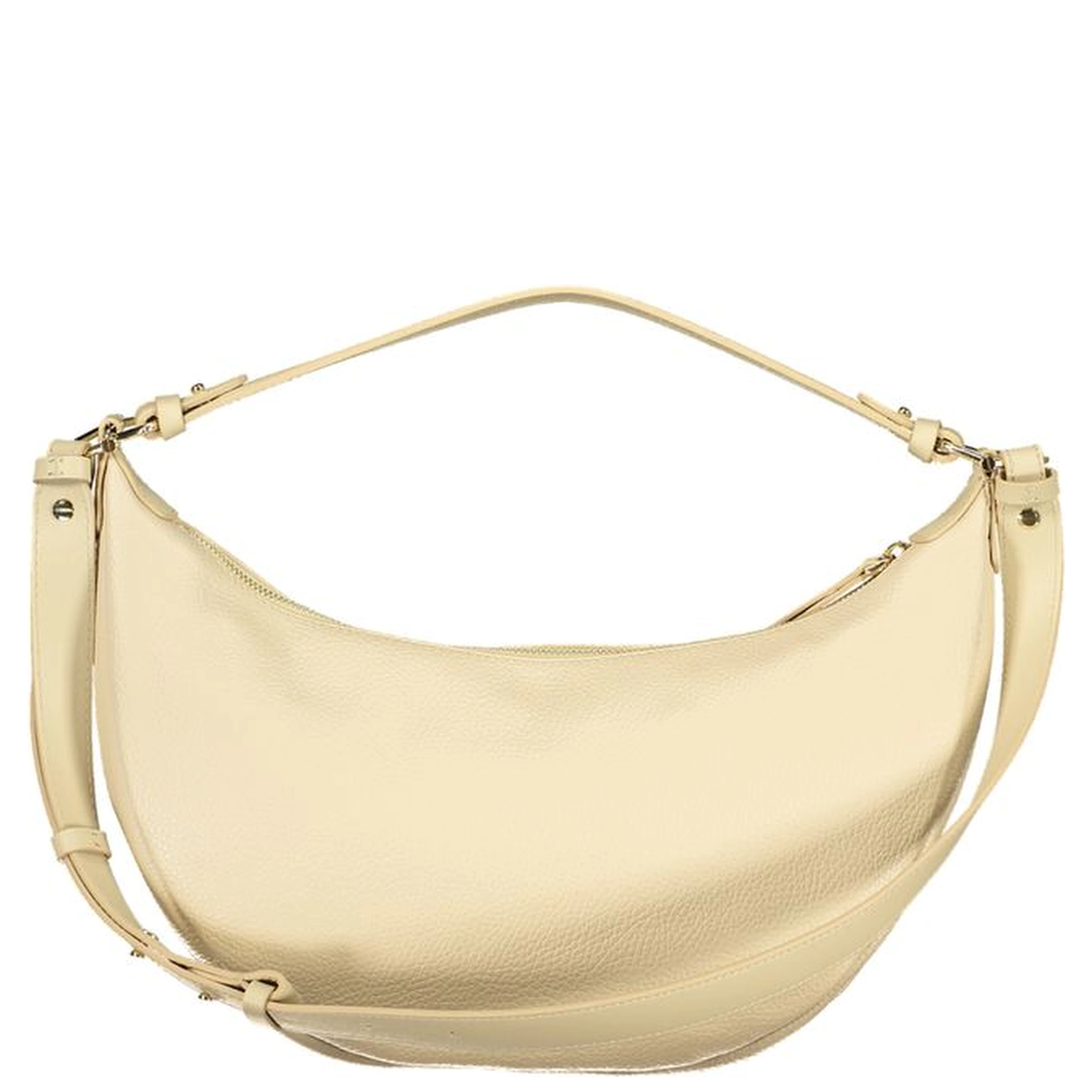 Beige Leather Women Handbag