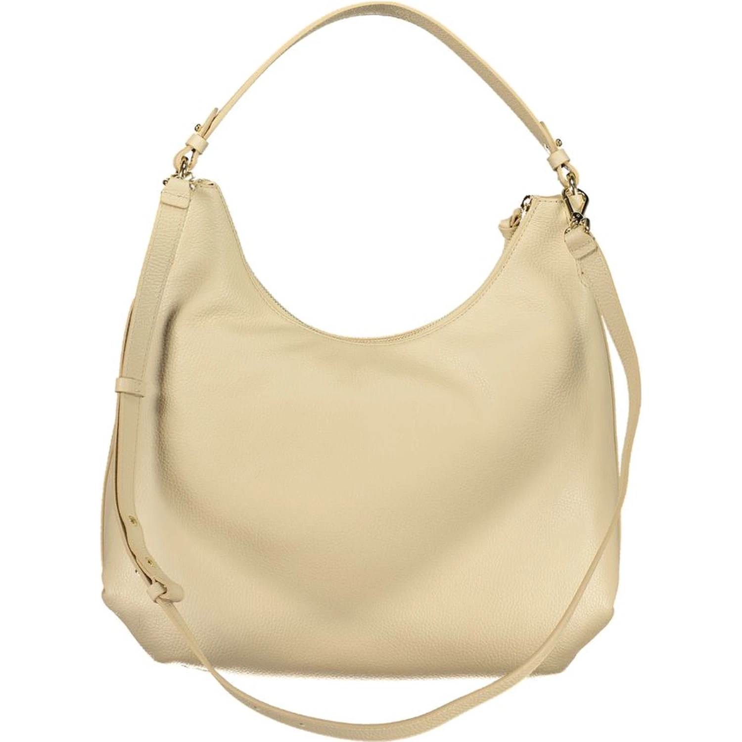 Beige Leather Women Handbag