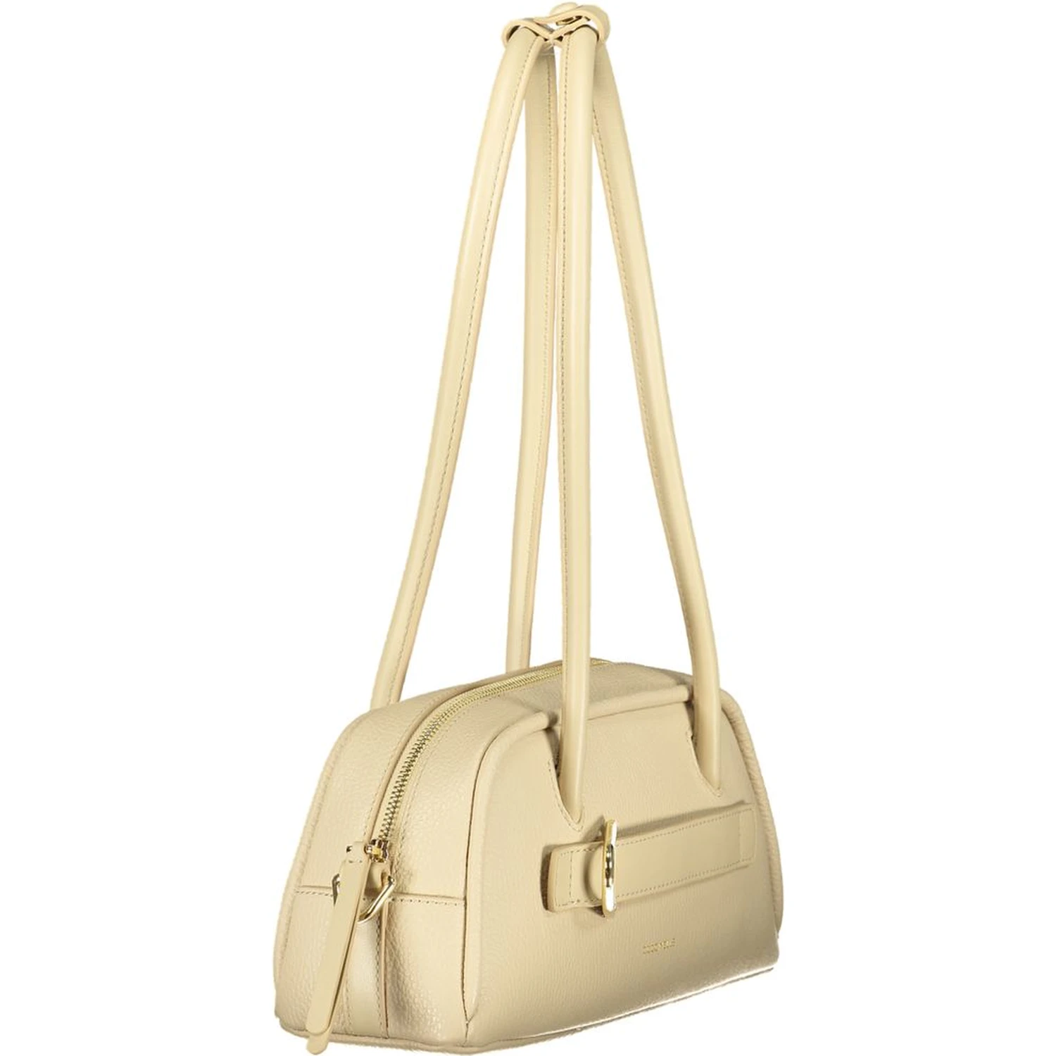 Beige Leather Women Handbag
