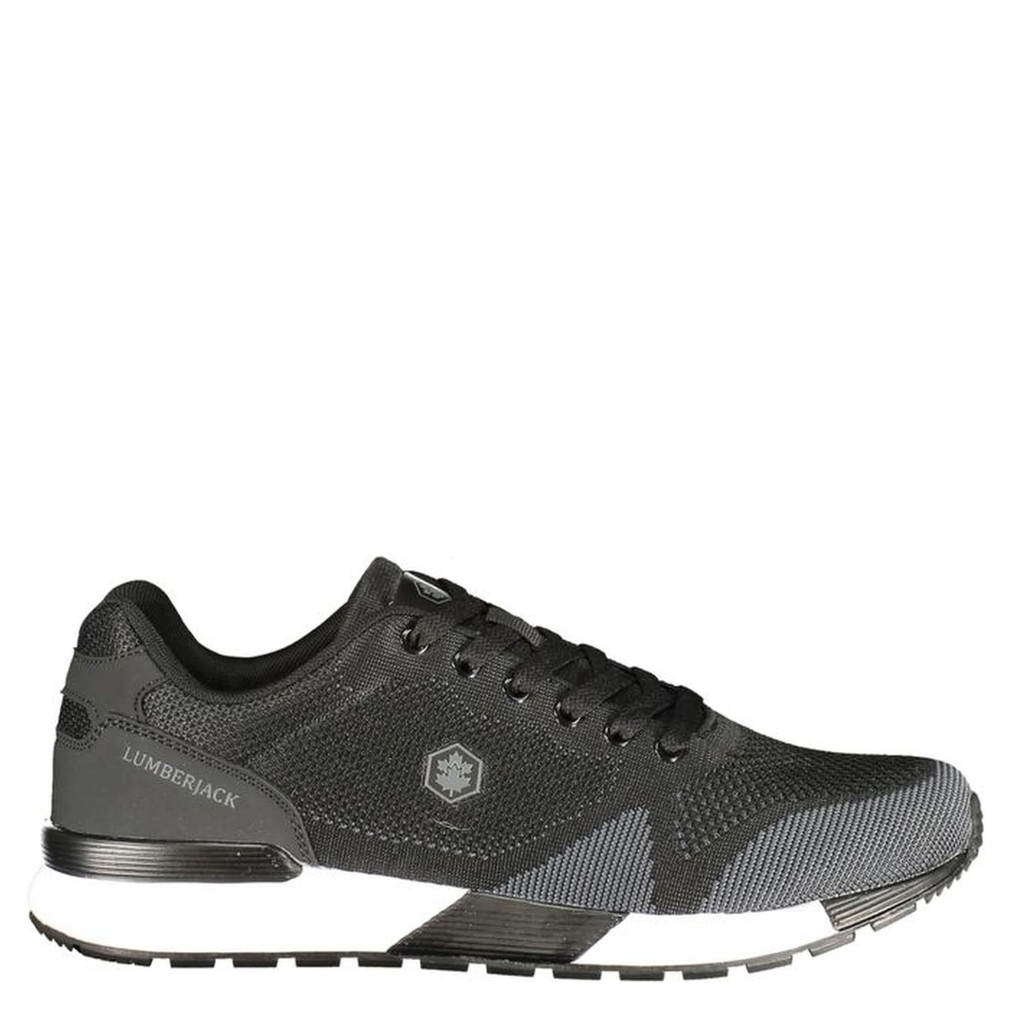 Black Polyester Men Sneaker