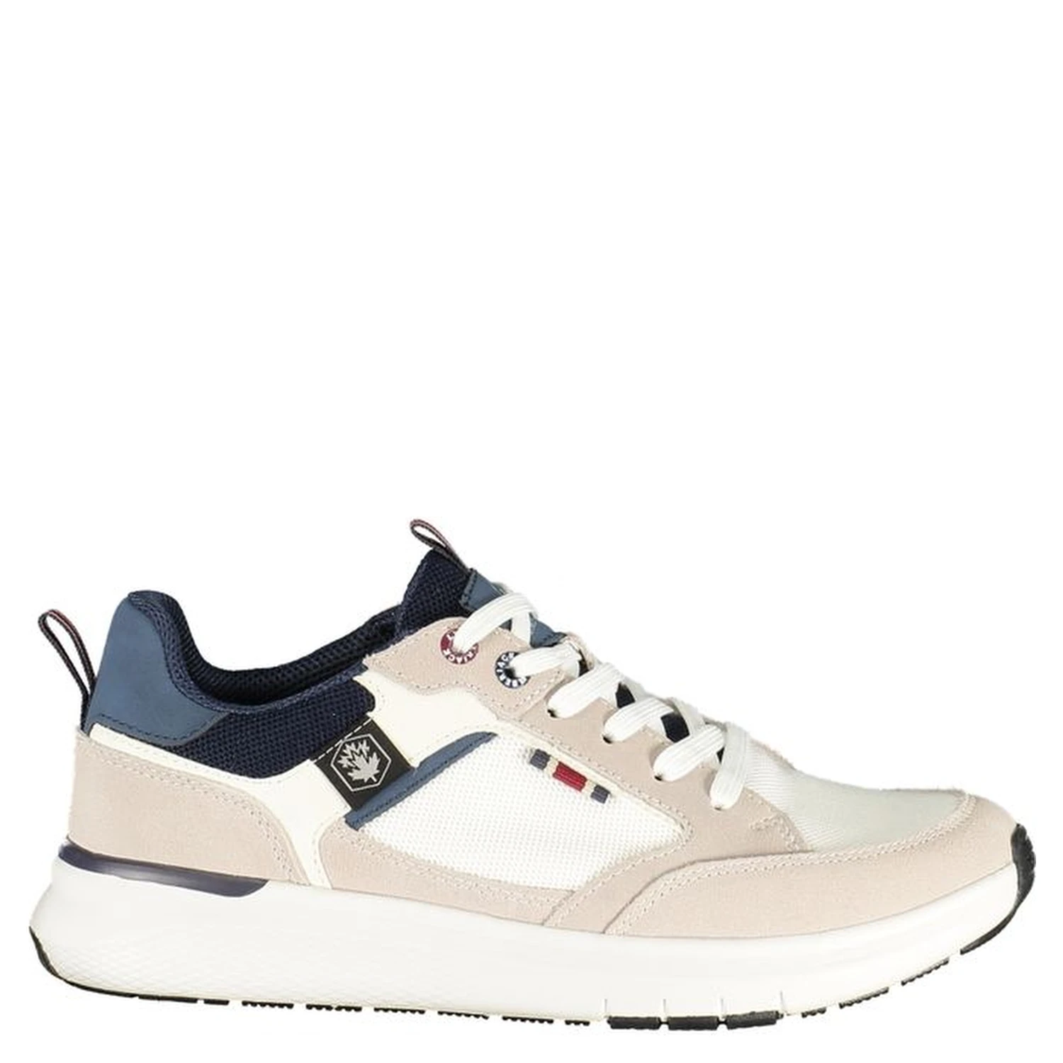 White Polyester Men's Sneaker