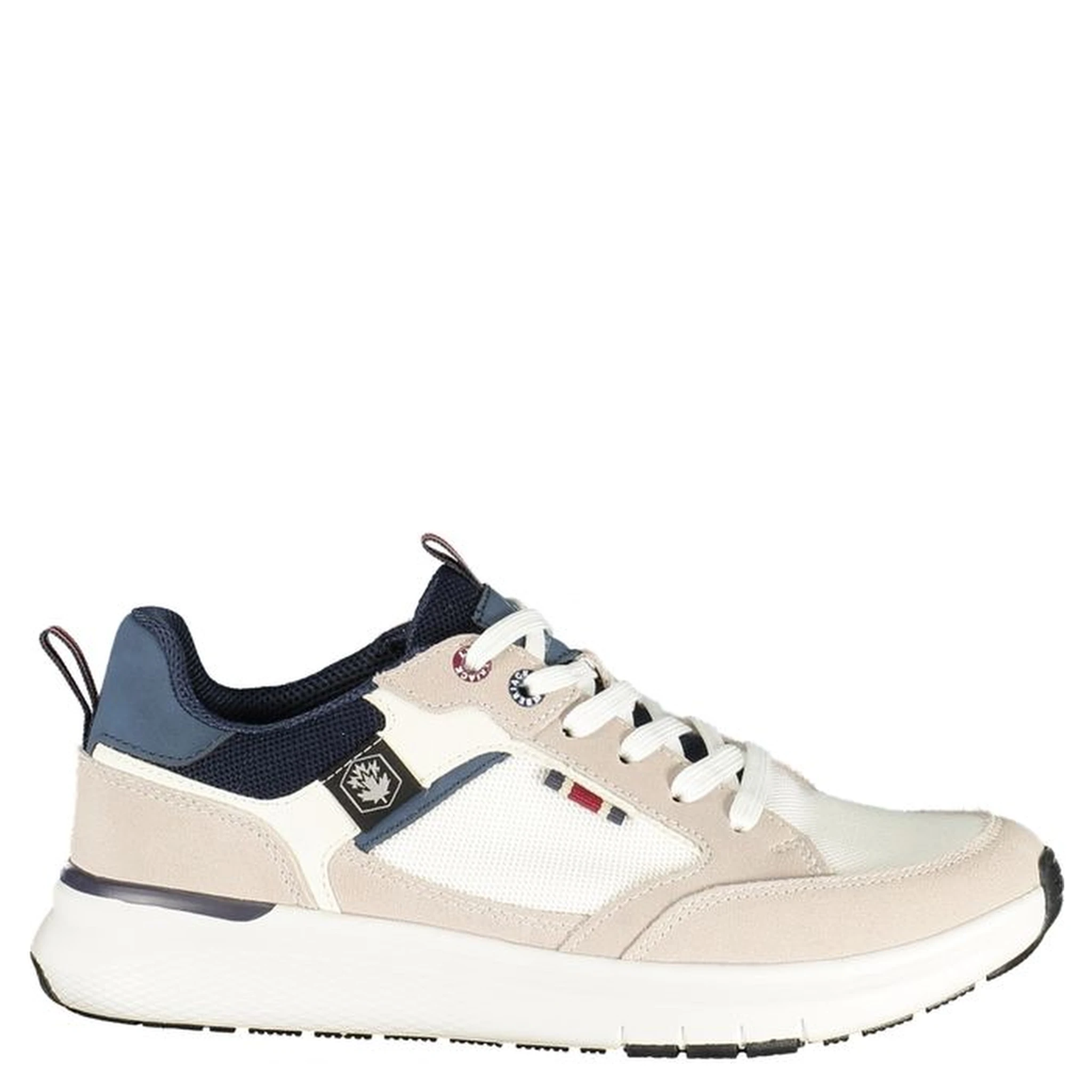 White Polyester Men's Sneaker