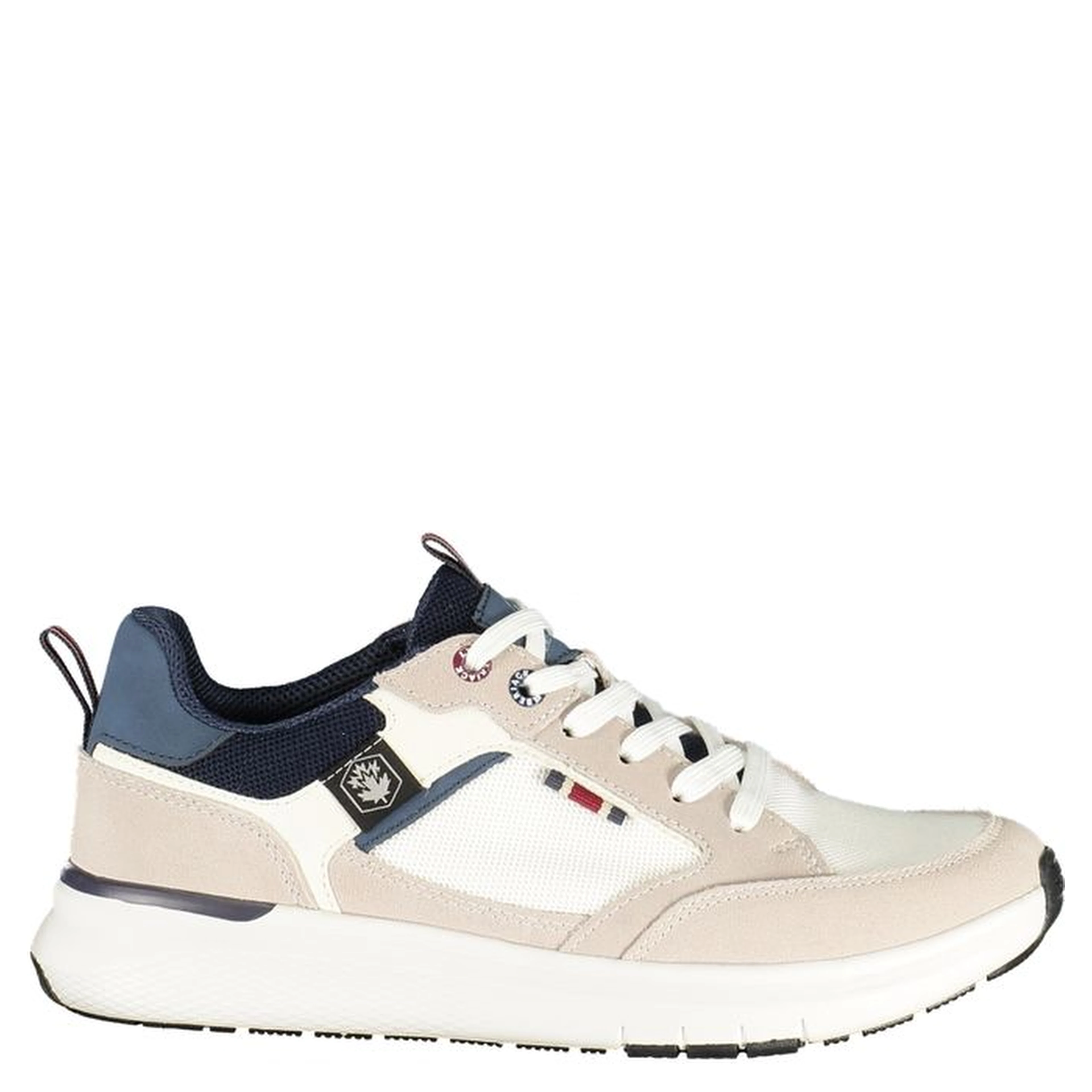 White Polyester Men's Sneaker