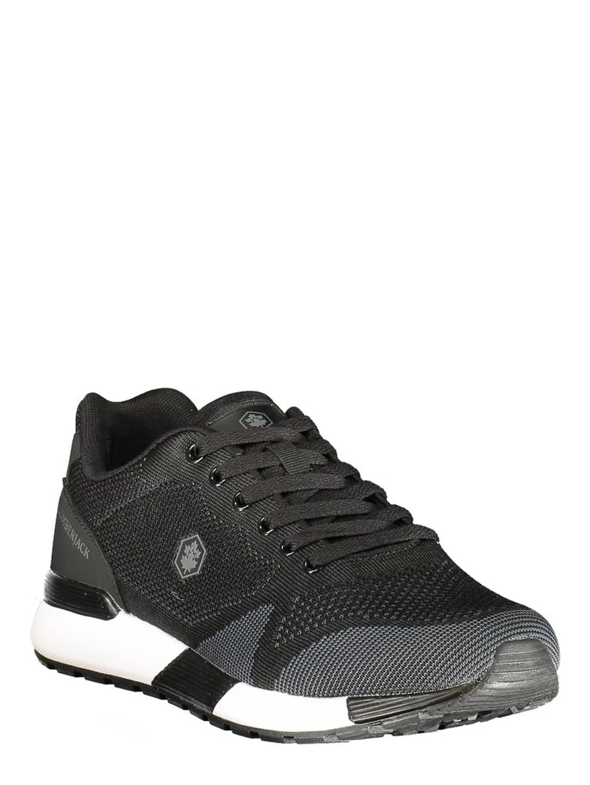 Black Polyester Men Sneaker