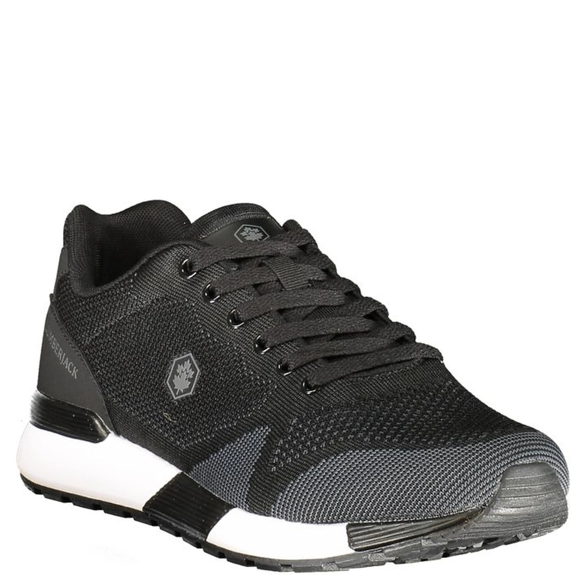 Black Polyester Men Sneaker