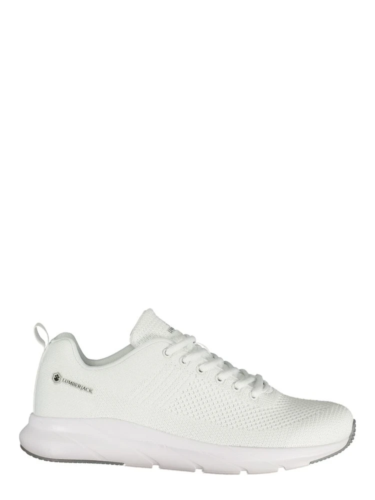 White Polyester Men's Sneaker