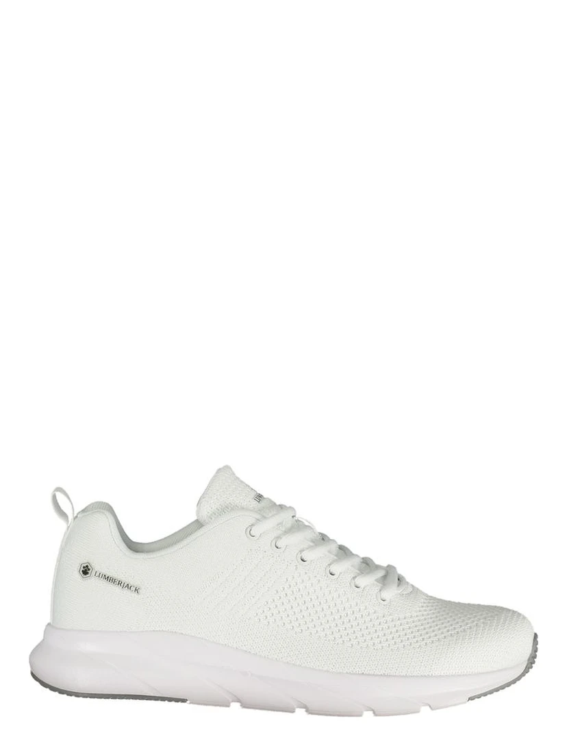 White Polyester Men's Sneaker