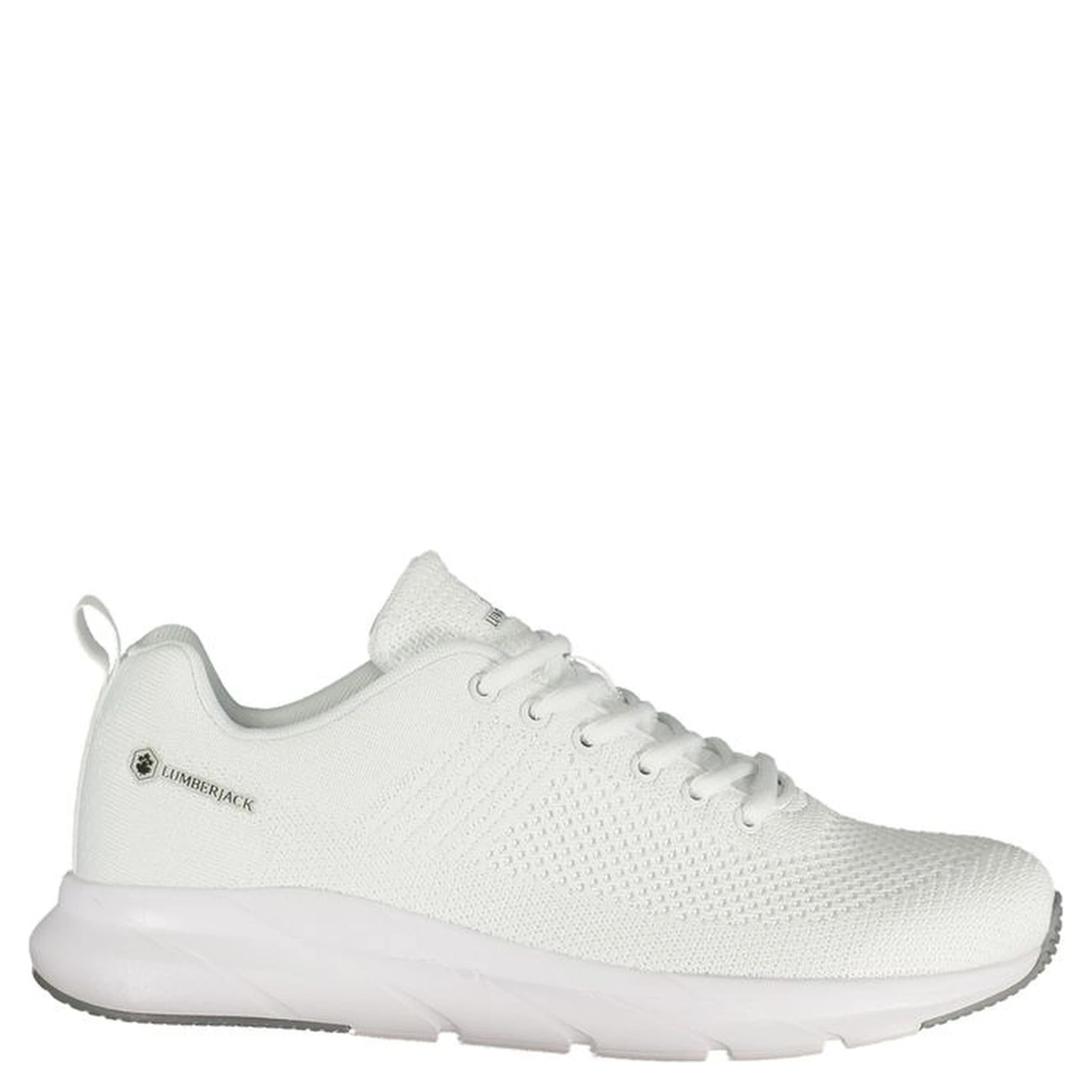 White Polyester Men's Sneaker