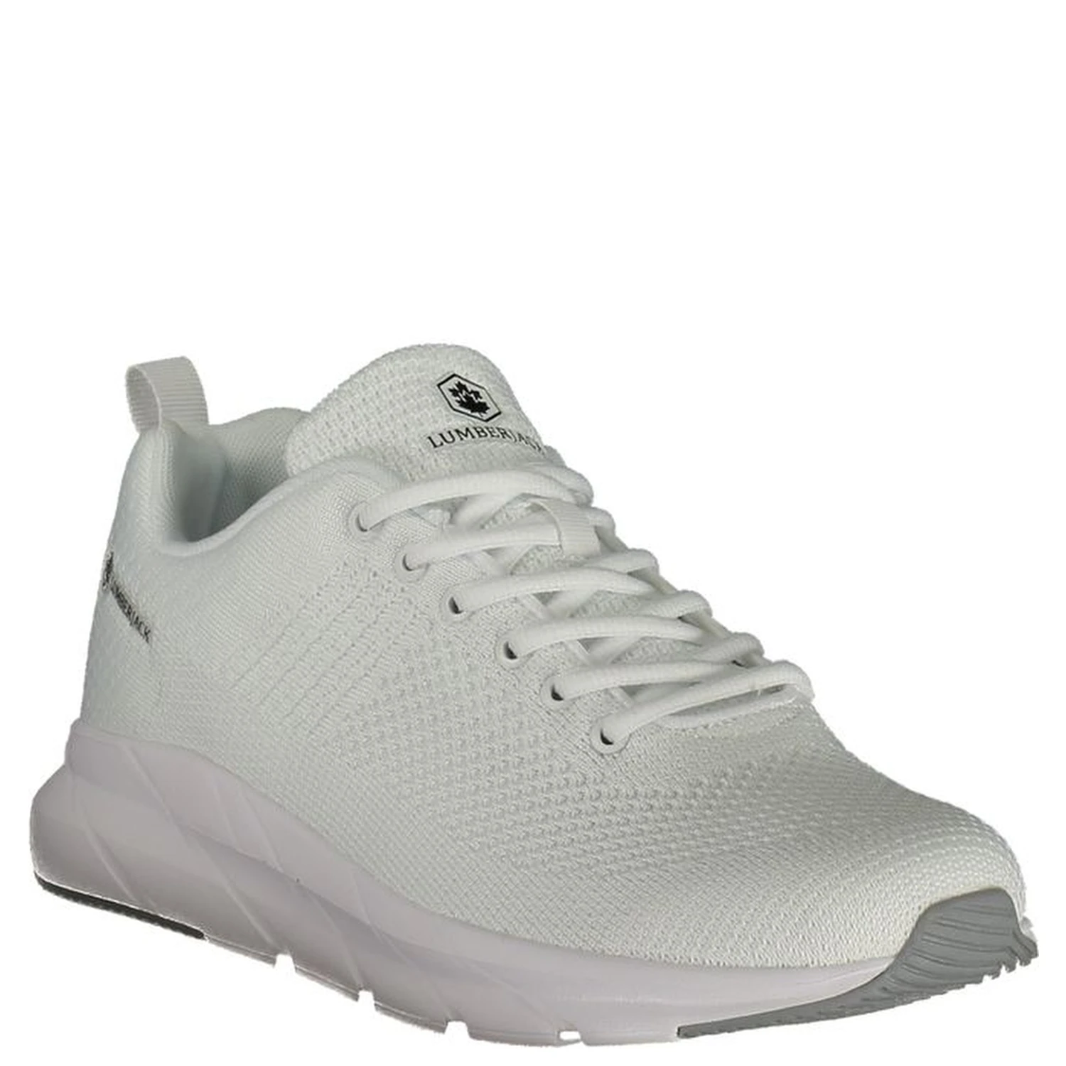 White Polyester Men's Sneaker