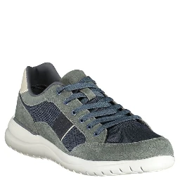 Blue Polyester Men Sneaker
