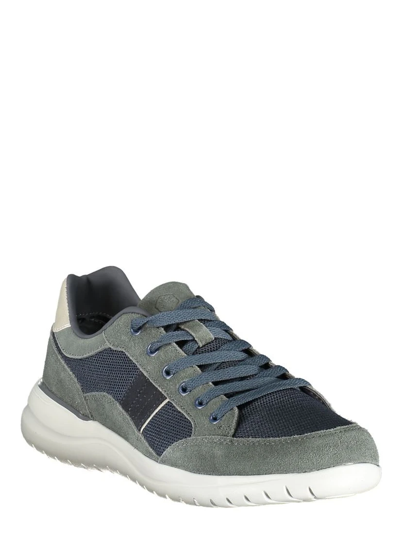 Blue Polyester Men Sneaker