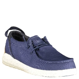Blue Polyester Men Classic Shoe
