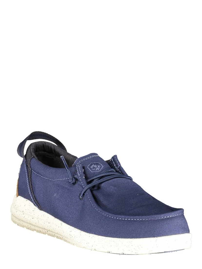 Blue Polyester Men Classic Shoe