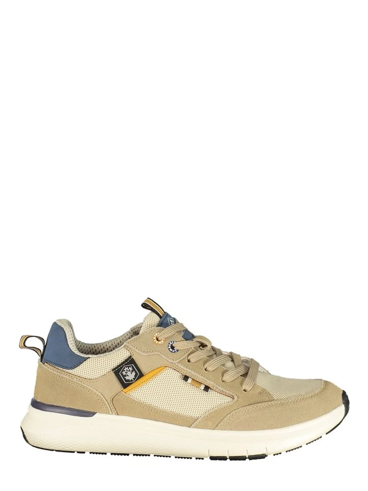 Beige Polyester Men Sneaker