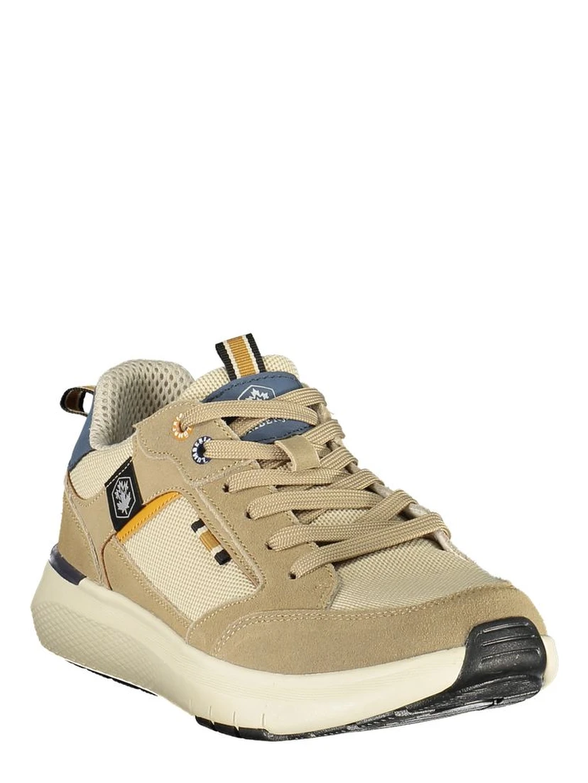 Beige Polyester Men Sneaker