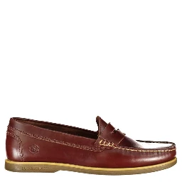 Marrone Leather Men Boat Shoe