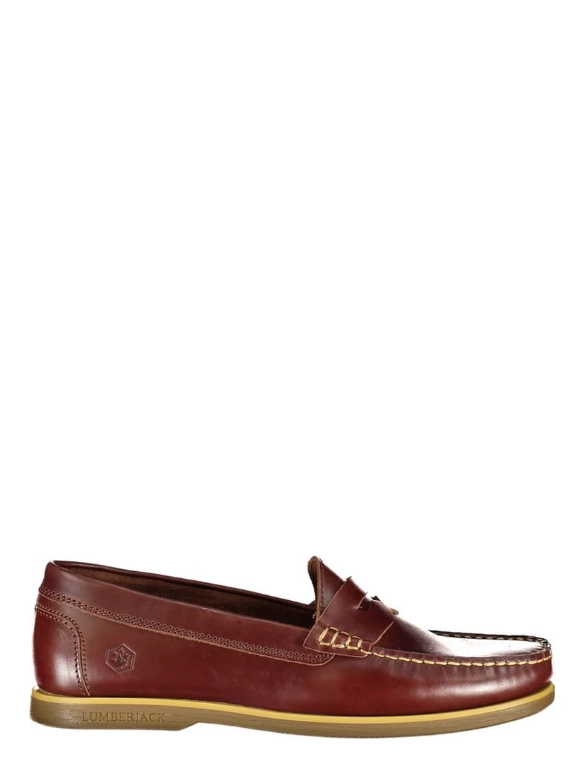Marrone Leather Men Boat Shoe