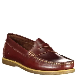 Marrone Leather Men Boat Shoe