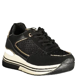 Blue Polyurethane Women Sneaker