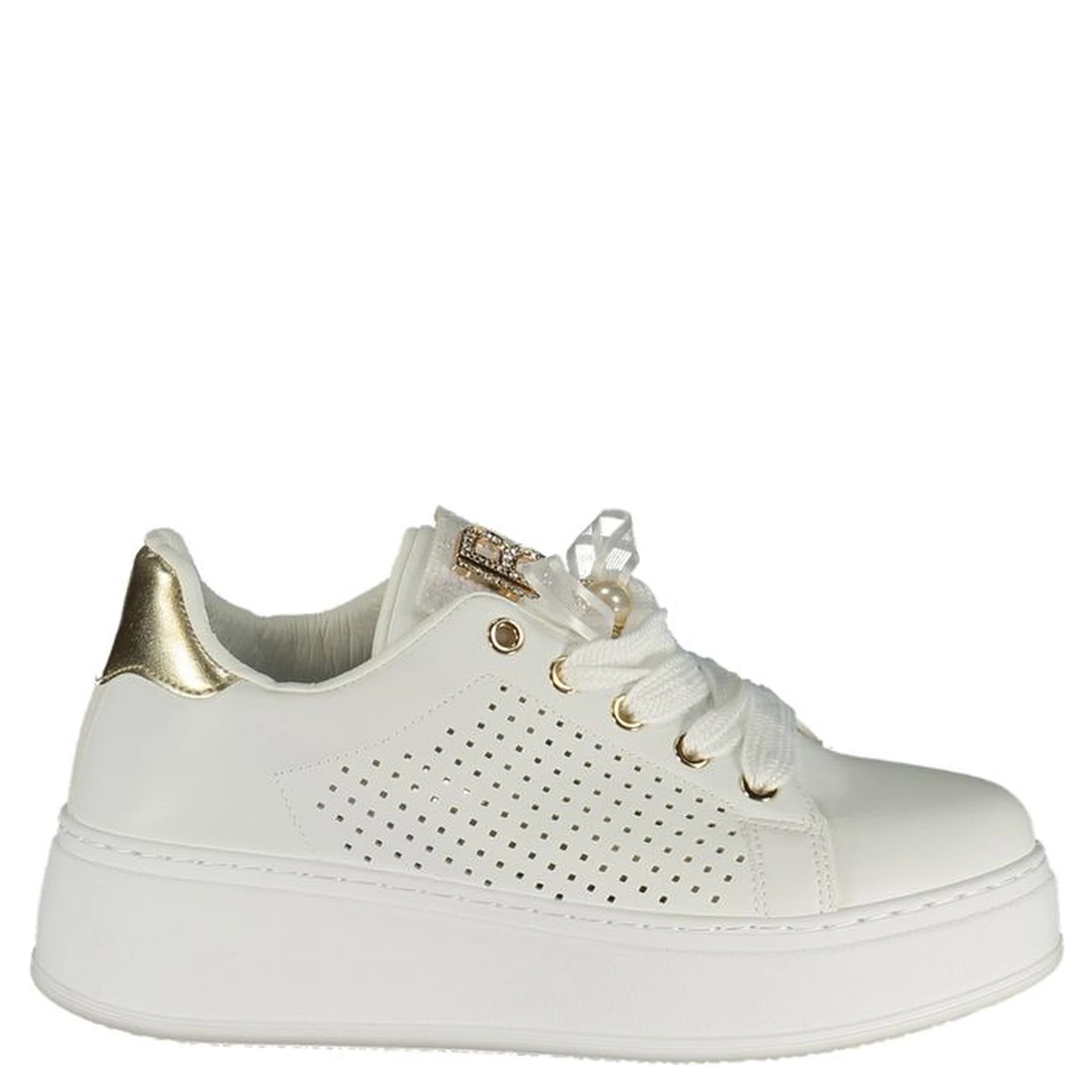 Bianco Polyurethane Women Sneaker
