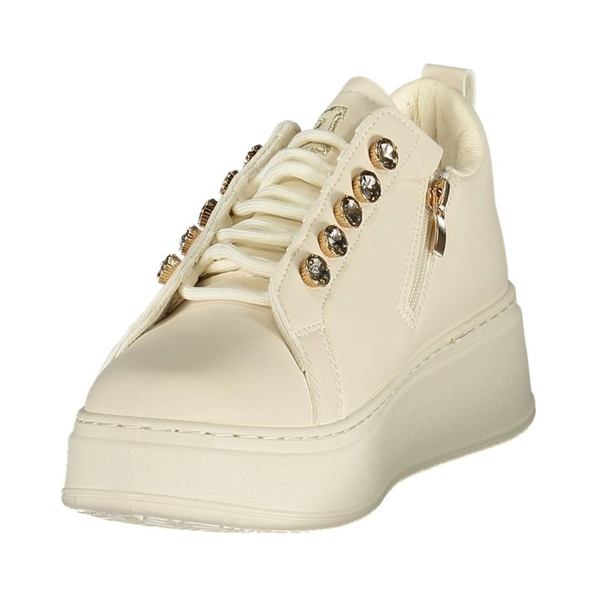 Bianco Polyurethane Women Sneaker