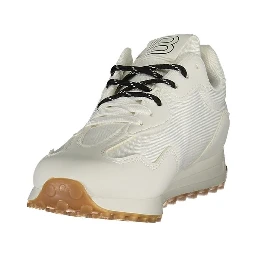 White Polyester Women Sneaker
