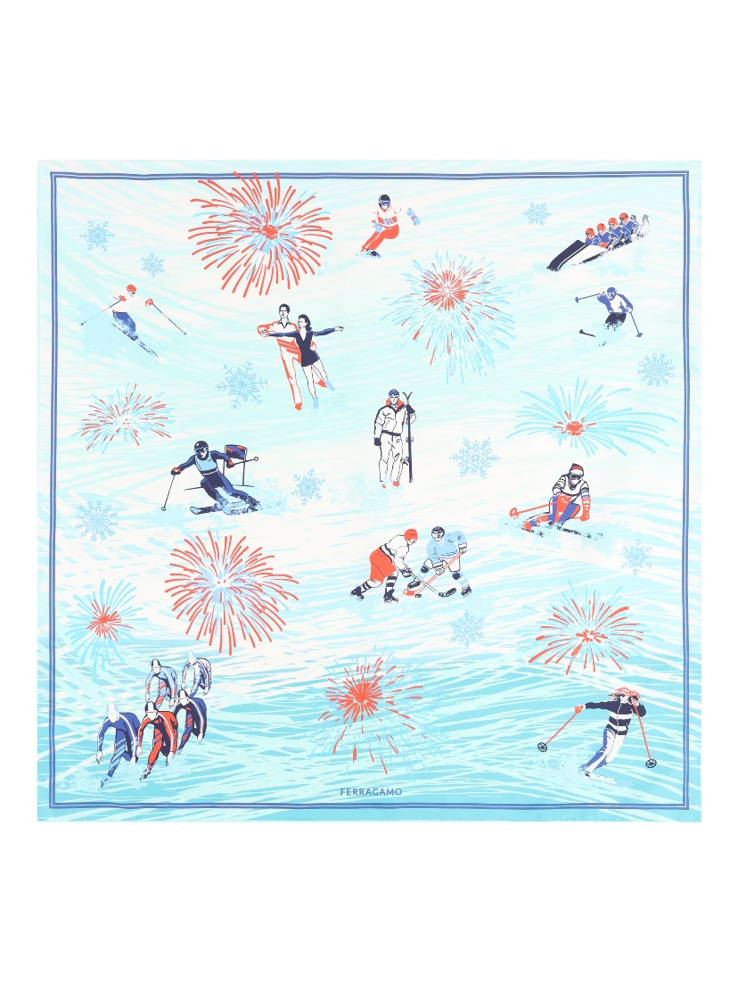 Salvatore Ferragamo Scarfs Turquoise