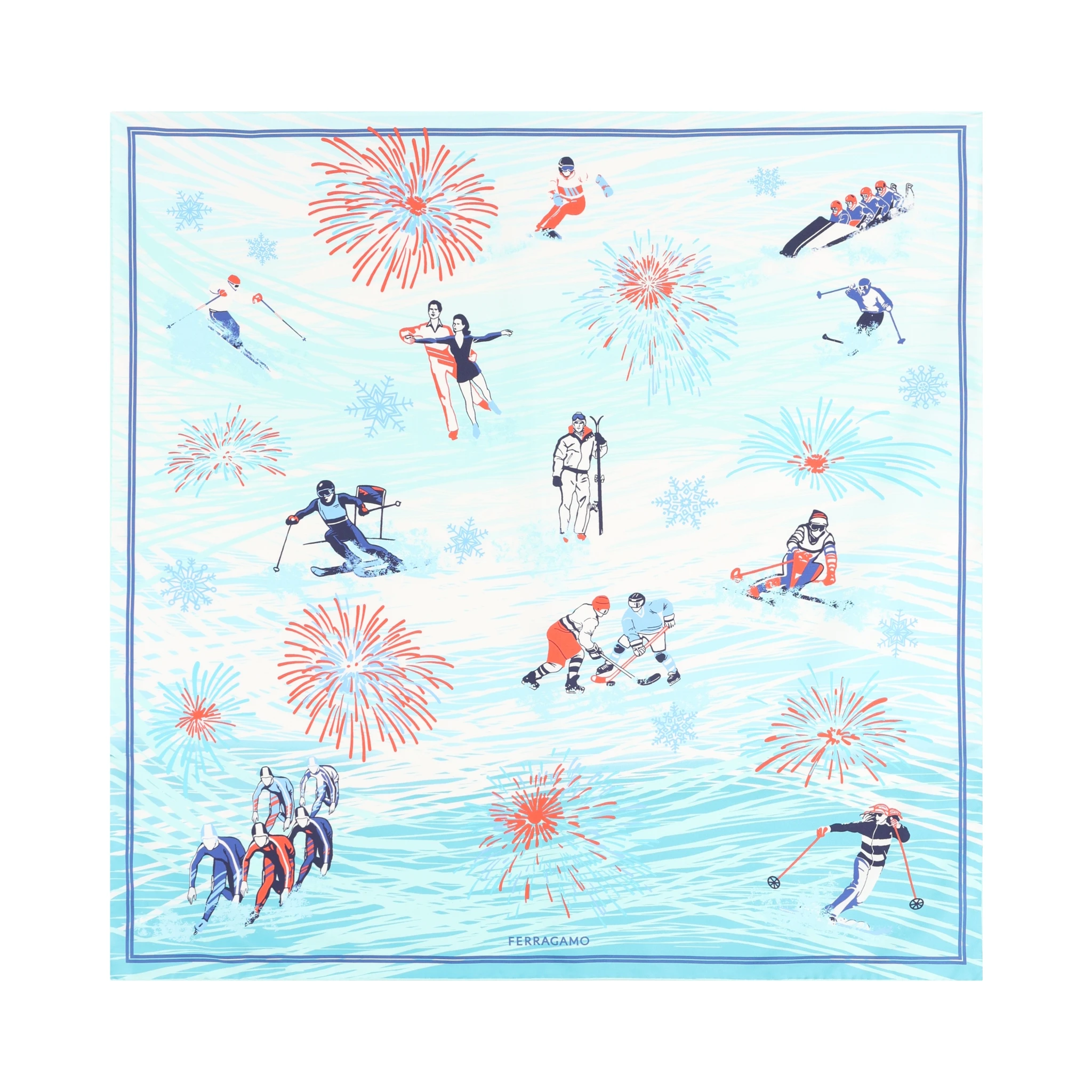 Salvatore Ferragamo Scarfs Turquoise