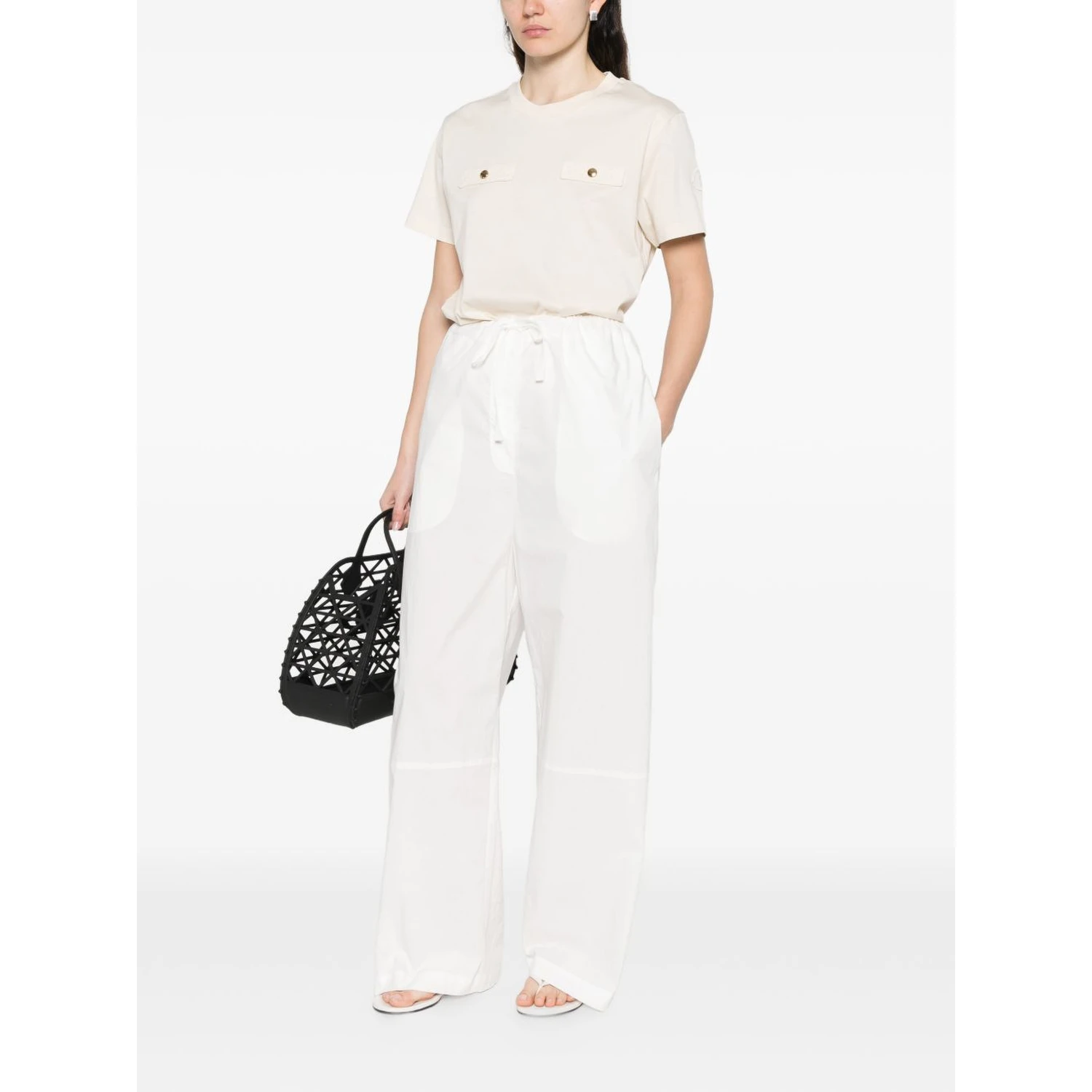 Moncler T-shirts and Polos Beige