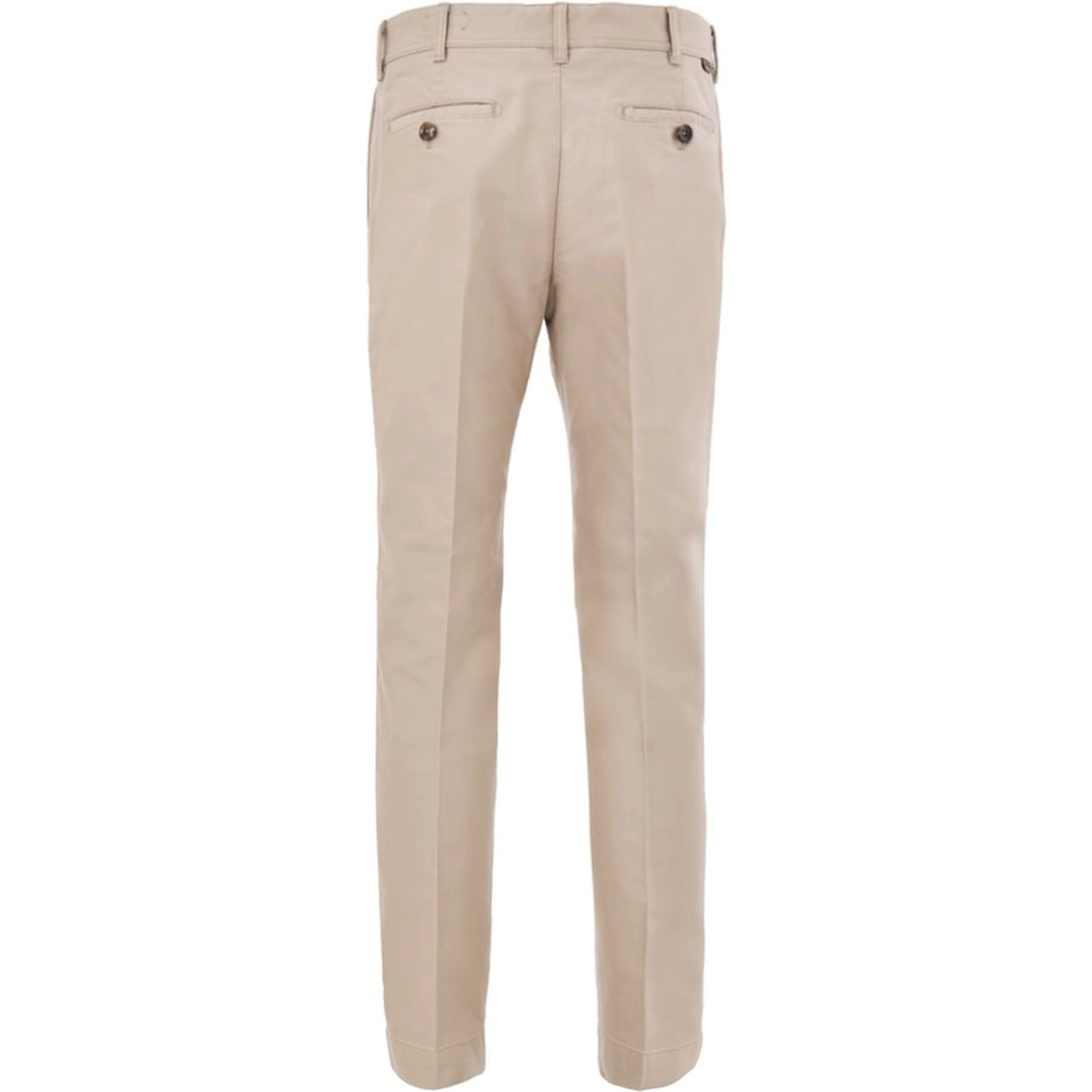 Beige Cotton Chino Pants