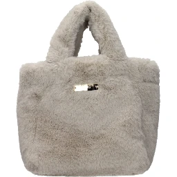 Gray Fur Handbag