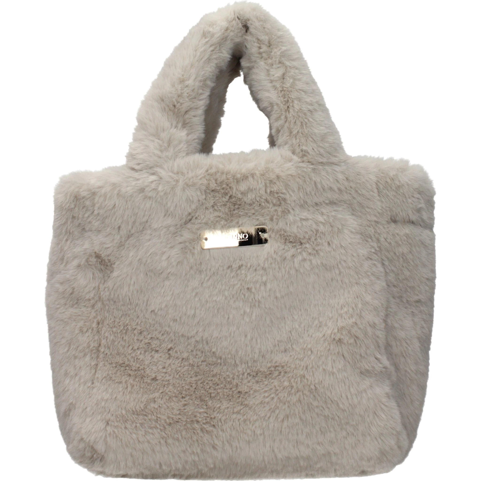 Gray Fur Handbag