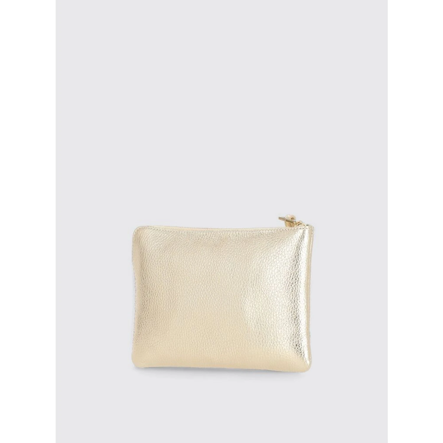 Gold Leather Clutch Bag