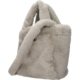 Gray Fur Handbag