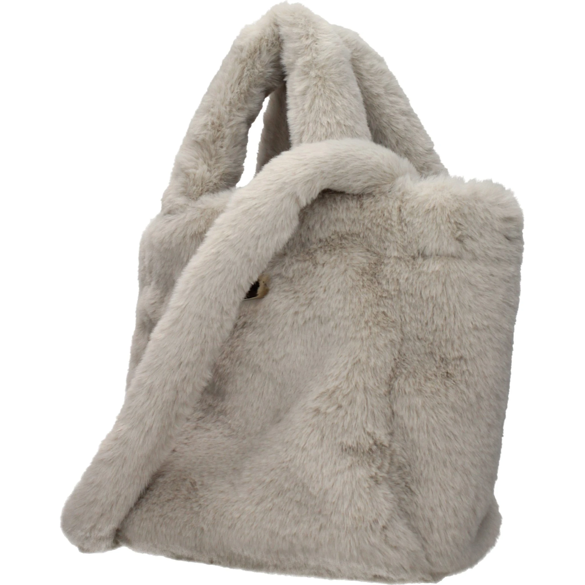 Gray Fur Handbag