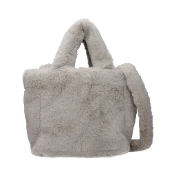 Gray Fur Handbag