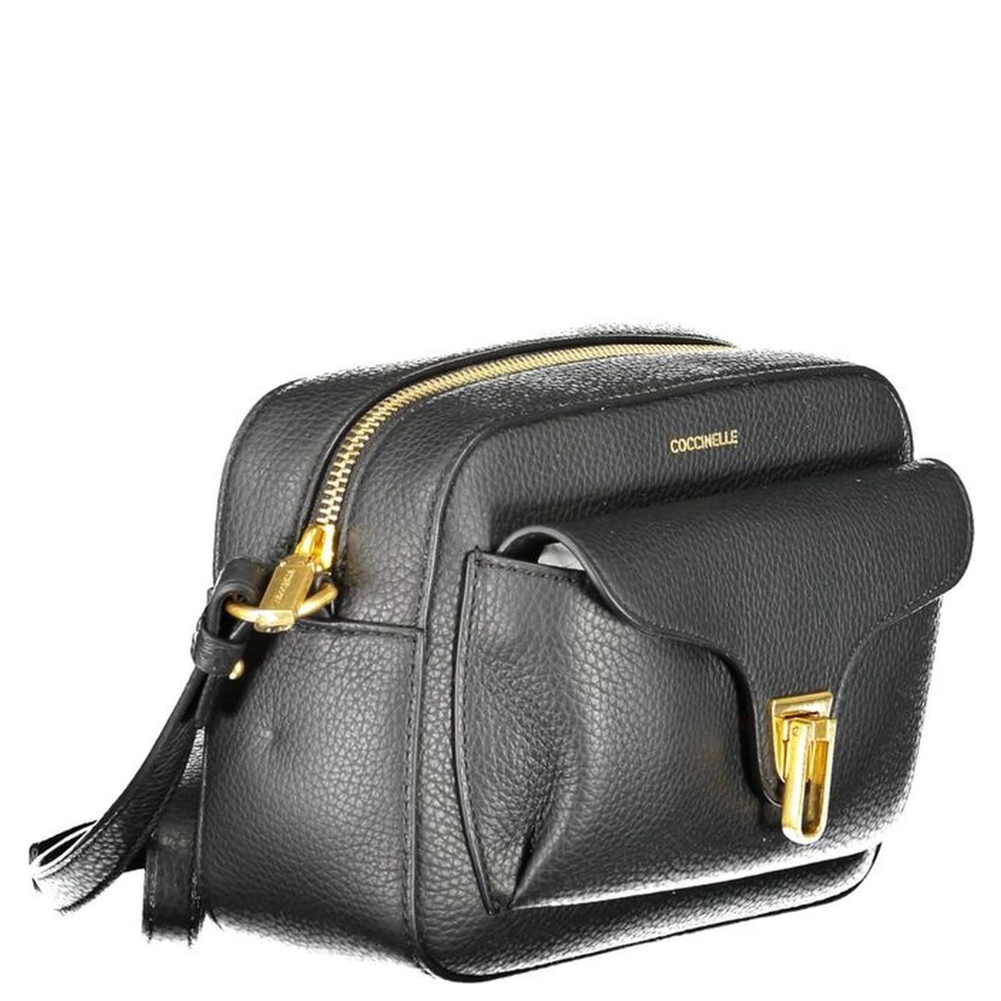 Black Leather Women Shoulder Bag