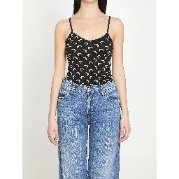 Moon printed jersey top