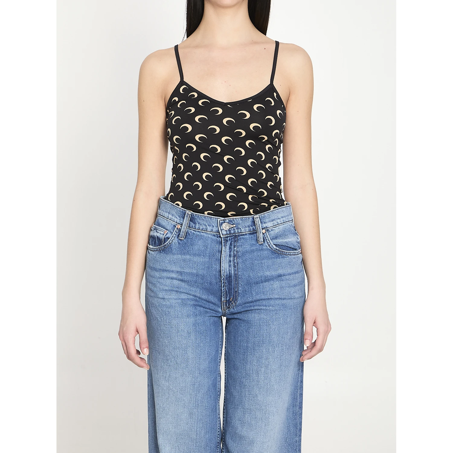 Moon printed jersey top