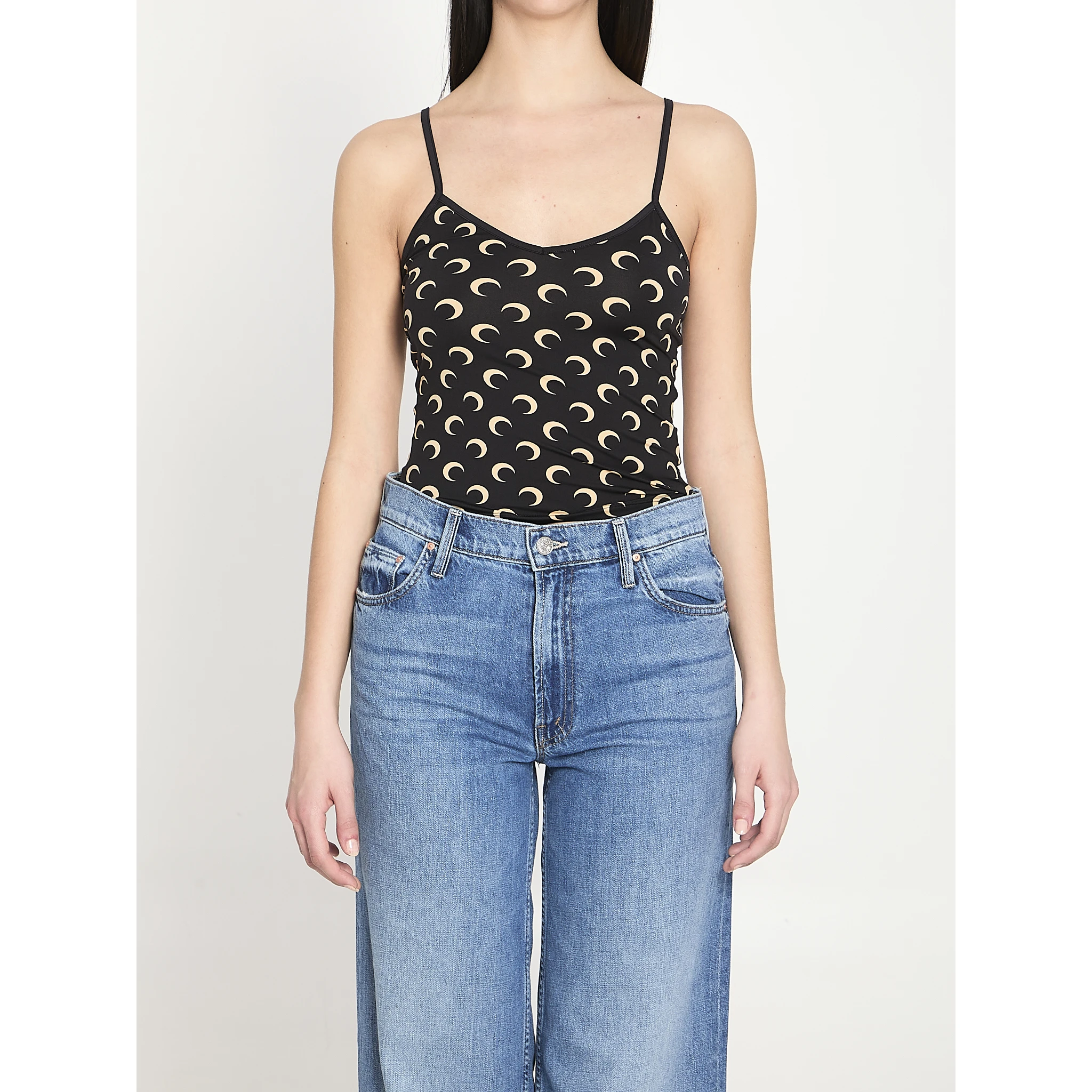 Moon printed jersey top