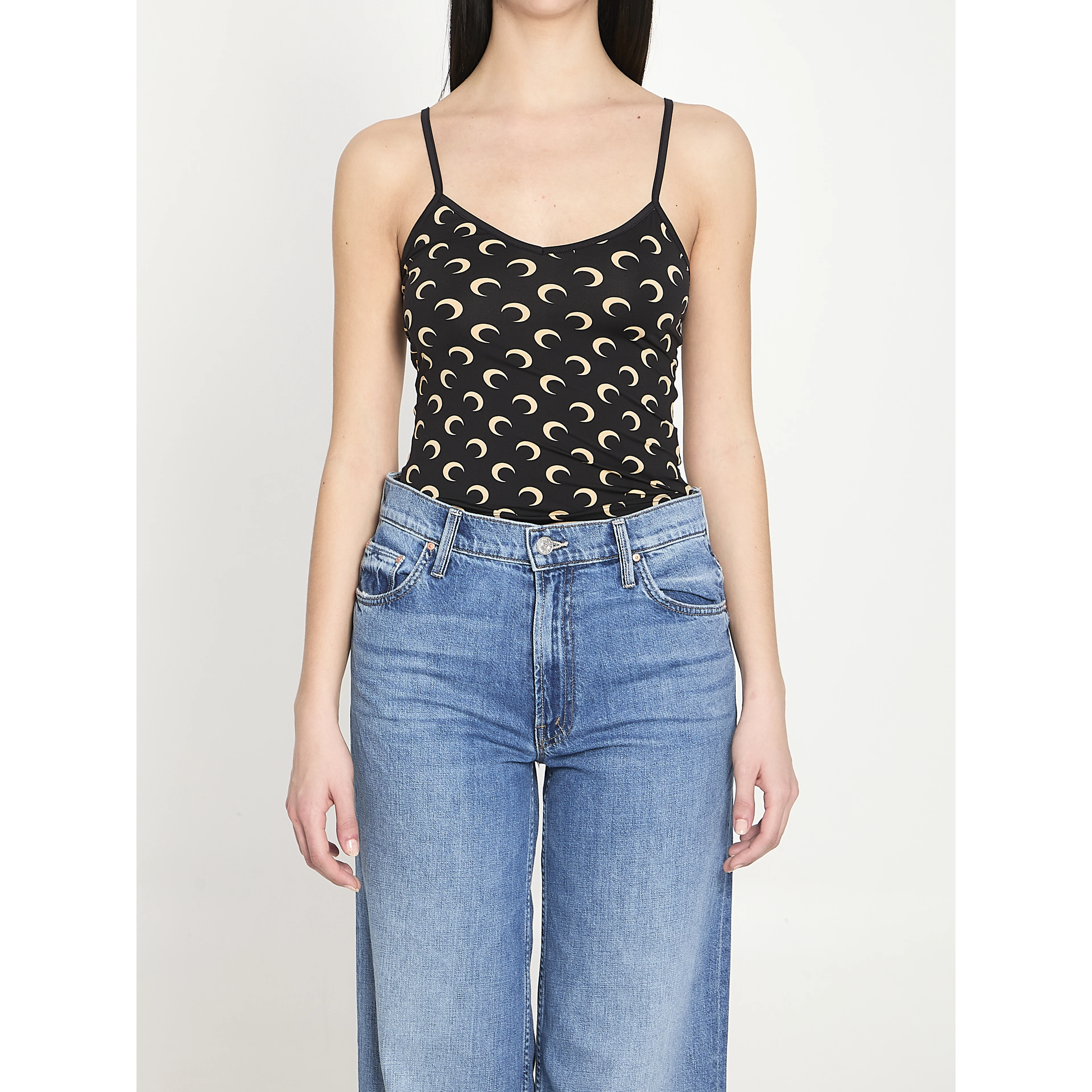Moon printed jersey top