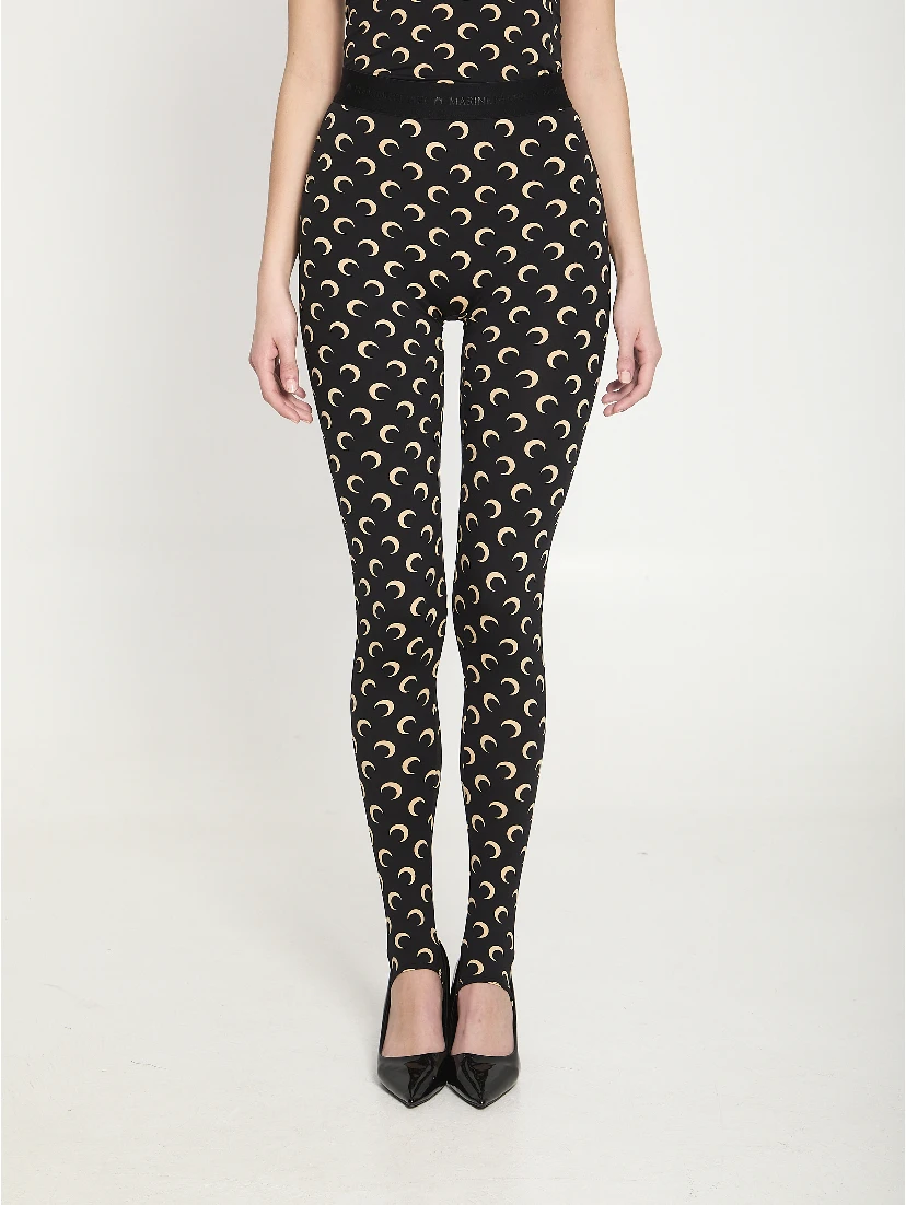 Moon printed jersey leggings