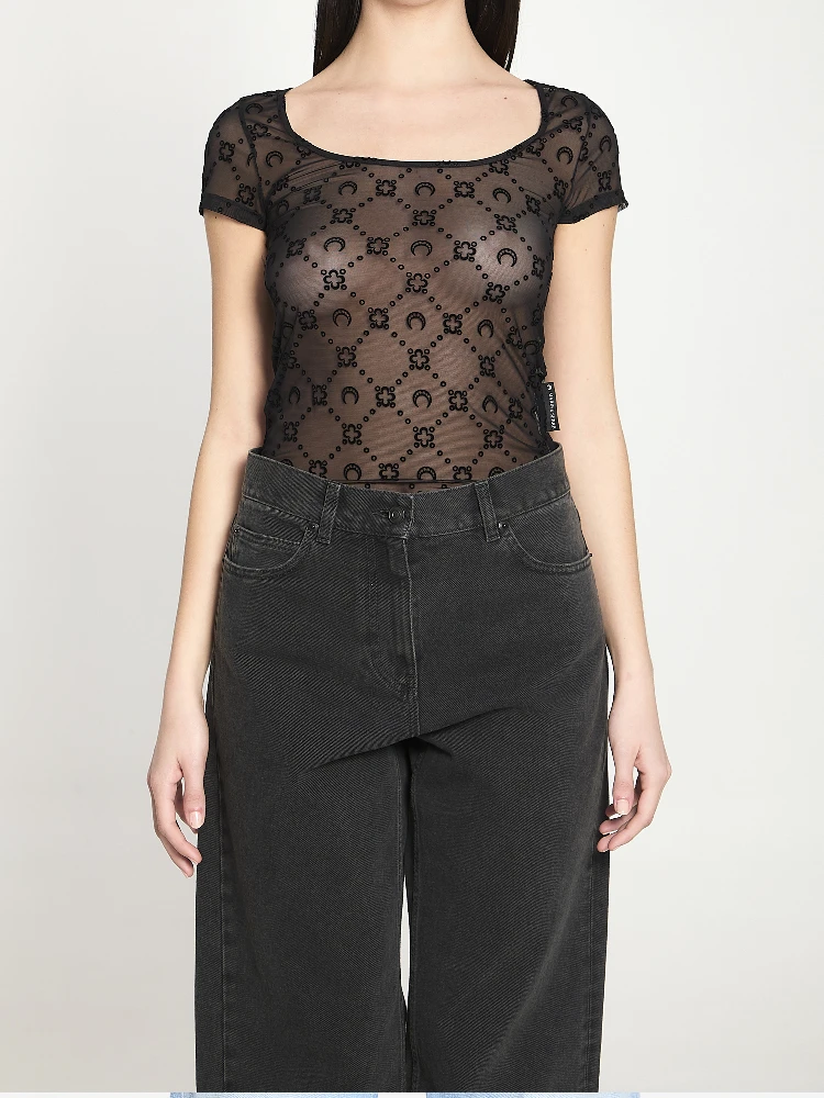 Monogram mesh top