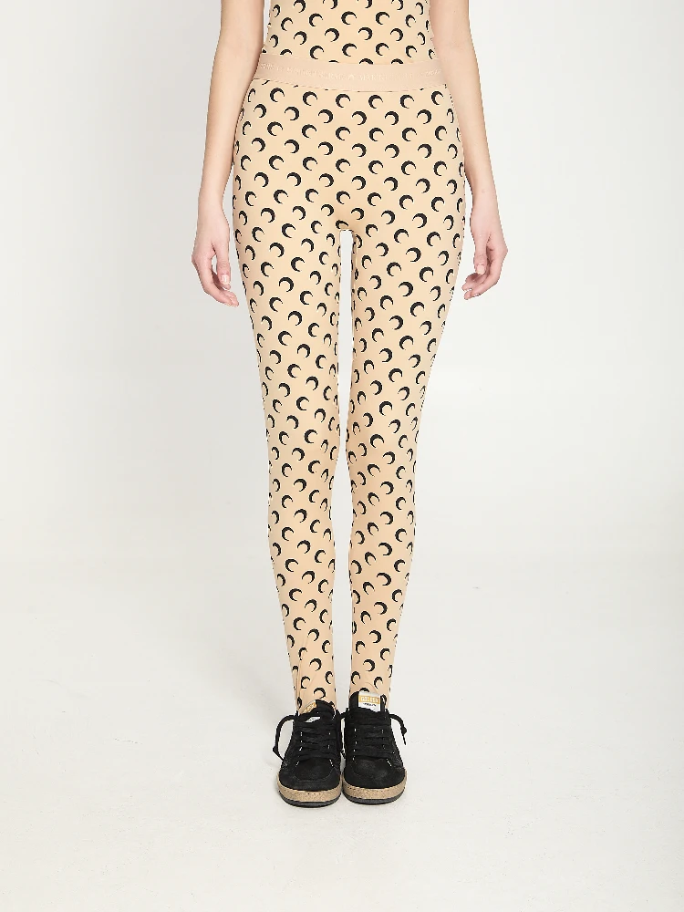 Moon printed jersey leggings